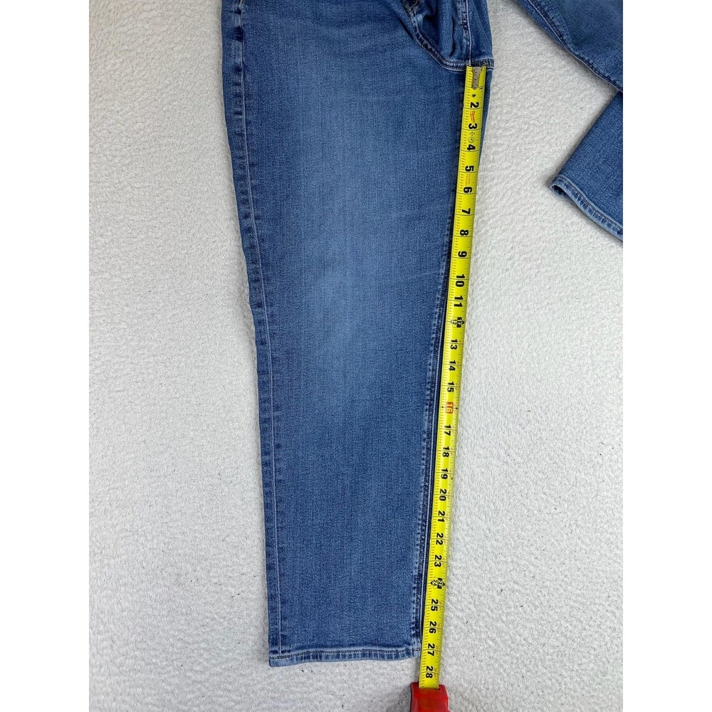American Eagle Mom Jeans Womens 14 Blue Medium Wash High Rise Stretch Denim - Picture 12 of 14